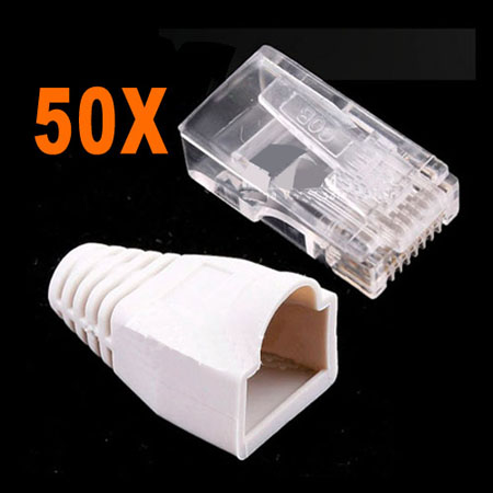 50X RJ45 RJ-45 コネクタ、モジュールのプラグ/プラグブーツ