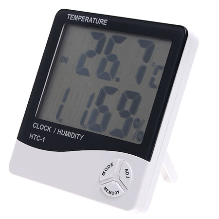 LCDデジタル温度計・湿度計・時計