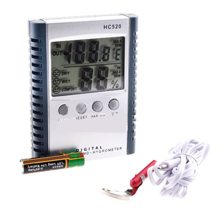 デジタルLCD　室内、室外温度計・湿度計