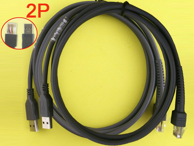2pcs CBA-U01-S07ZAR 7ft 2M USB CABLE for MOTOROLA Symbol LS2208AP LS1203 LS4208(Barcode Scanner)