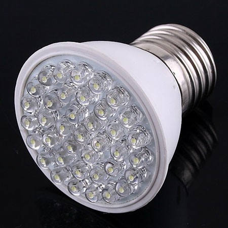 38 LED E27 白い光電球110V/220V （選択可能）