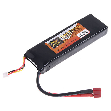 7.4V 5000mAh 30Cリチウム電池（Li-poly）RCバツテリーバッグ