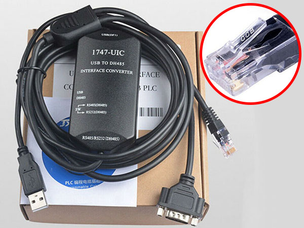 USB 1747-UIC A-B SLC cable for Allen Bradley RS232/DH-485- USB to 1747-PIC SLC500