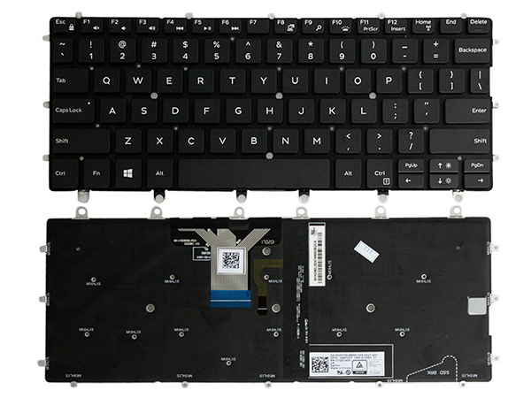 US keyboard For Dell XPS 13 9365 XPS13 Backlit 0WPCF9 NSK-EG NO FRAME