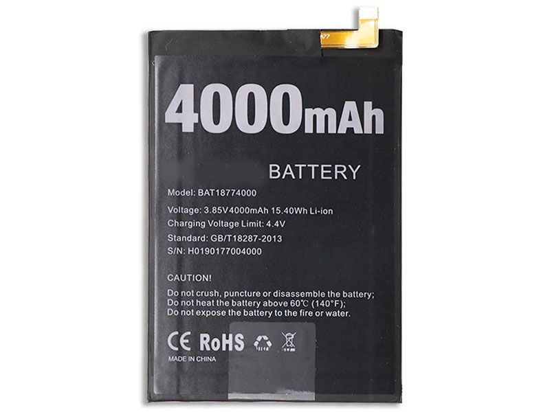 Doogee BAT18774000電池/バッテリー