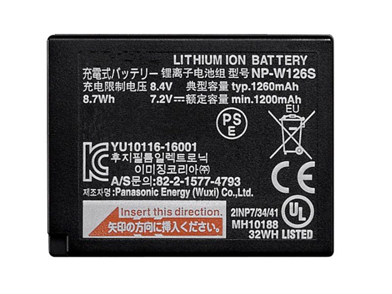 Fujifilm NP-W126S電池/バッテリー