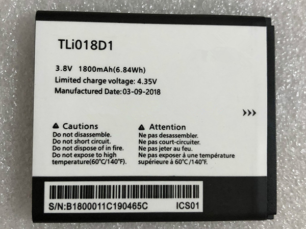 Alcatel TLI018D1電池/バッテリー