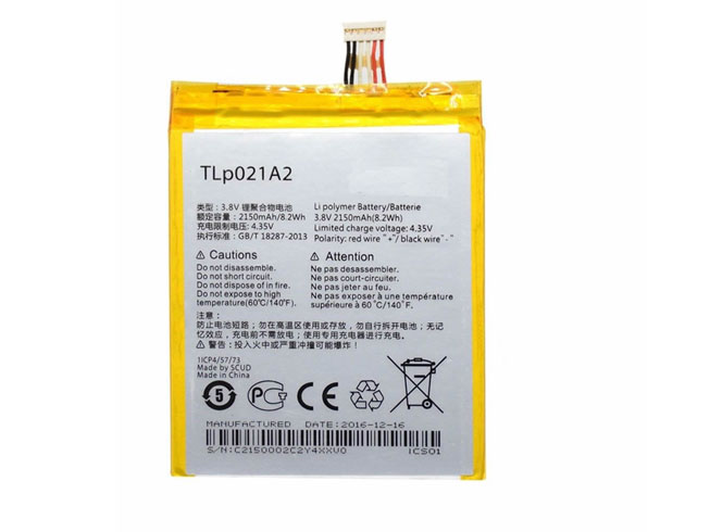 Alcatel TLP021A2電池/バッテリー