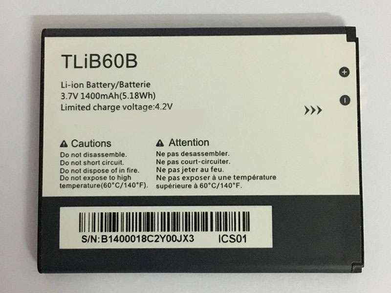 Alcatel TLiB60B電池/バッテリー