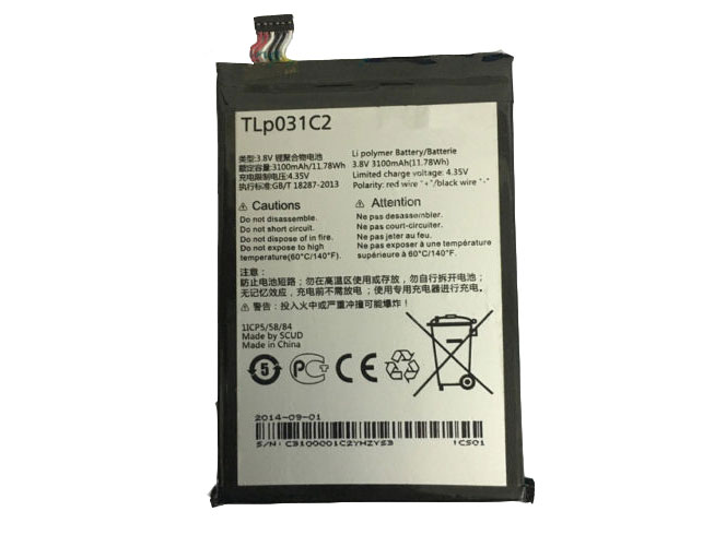 Alcatel TLp031C2電池/バッテリー